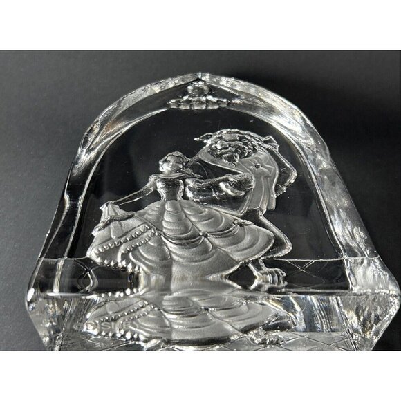 Rare Disney Princess Beauty And The Beast Swedish "Nybro" 6" Crystal Ice BlockD2 - Picture 6 of 12